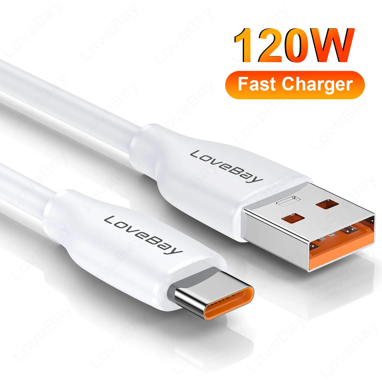 120W USB C Cable Super Fast Charging USB Type C Cable For iphone 15 Pro Max Samsung Huawei Silicone Phone USB Cable Data Cord