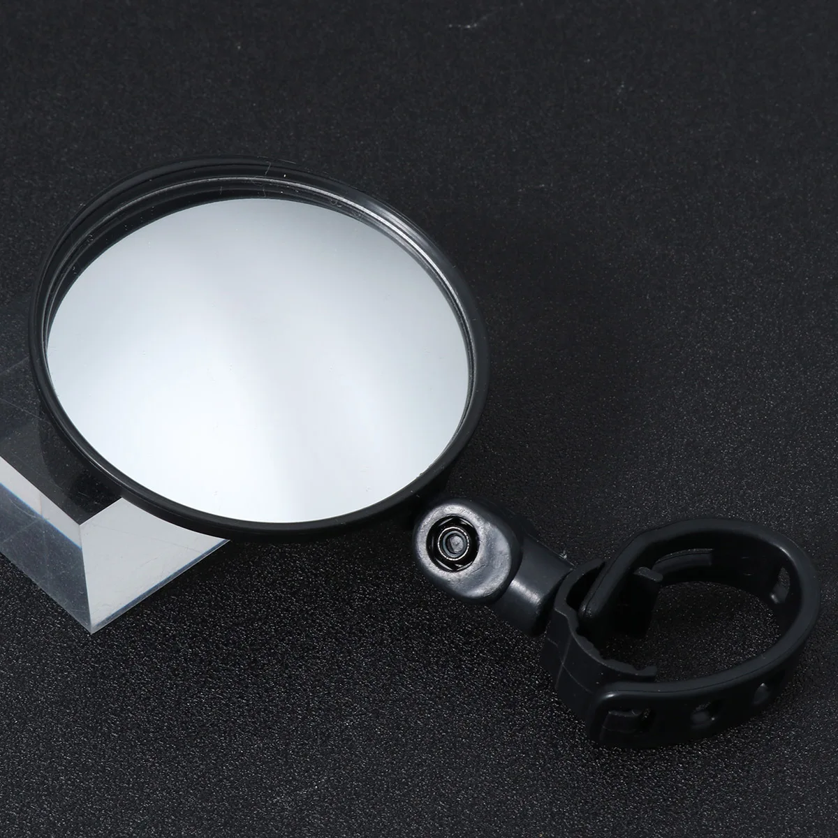 

2Pcs Rearview Handlebar Mirror Lightweight Large Lens Black for Bike Durable Cycling Rear View Scratch Resistant