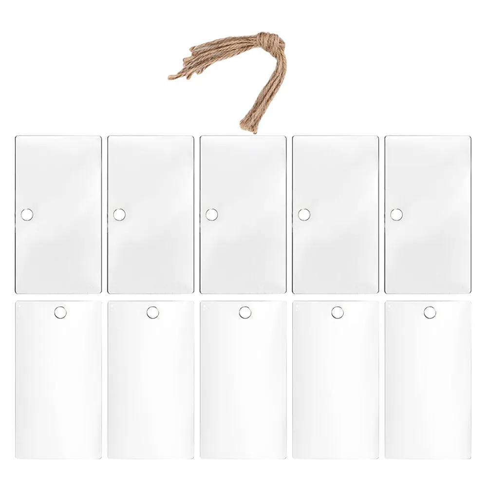 

10 шт. акриловых этикеток-бирок для корзин, пустые подвесные таблички для хранения, DIY-органайзеры, акриловые подвесные этикетки для корзин и органайзеров