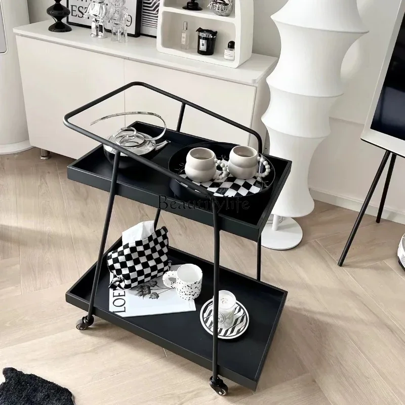 

Tray Modern Side Table Portable Storage Italian Unique Living Room Coffee Table Small Black Metal Stolik Kawowy Home Furniture