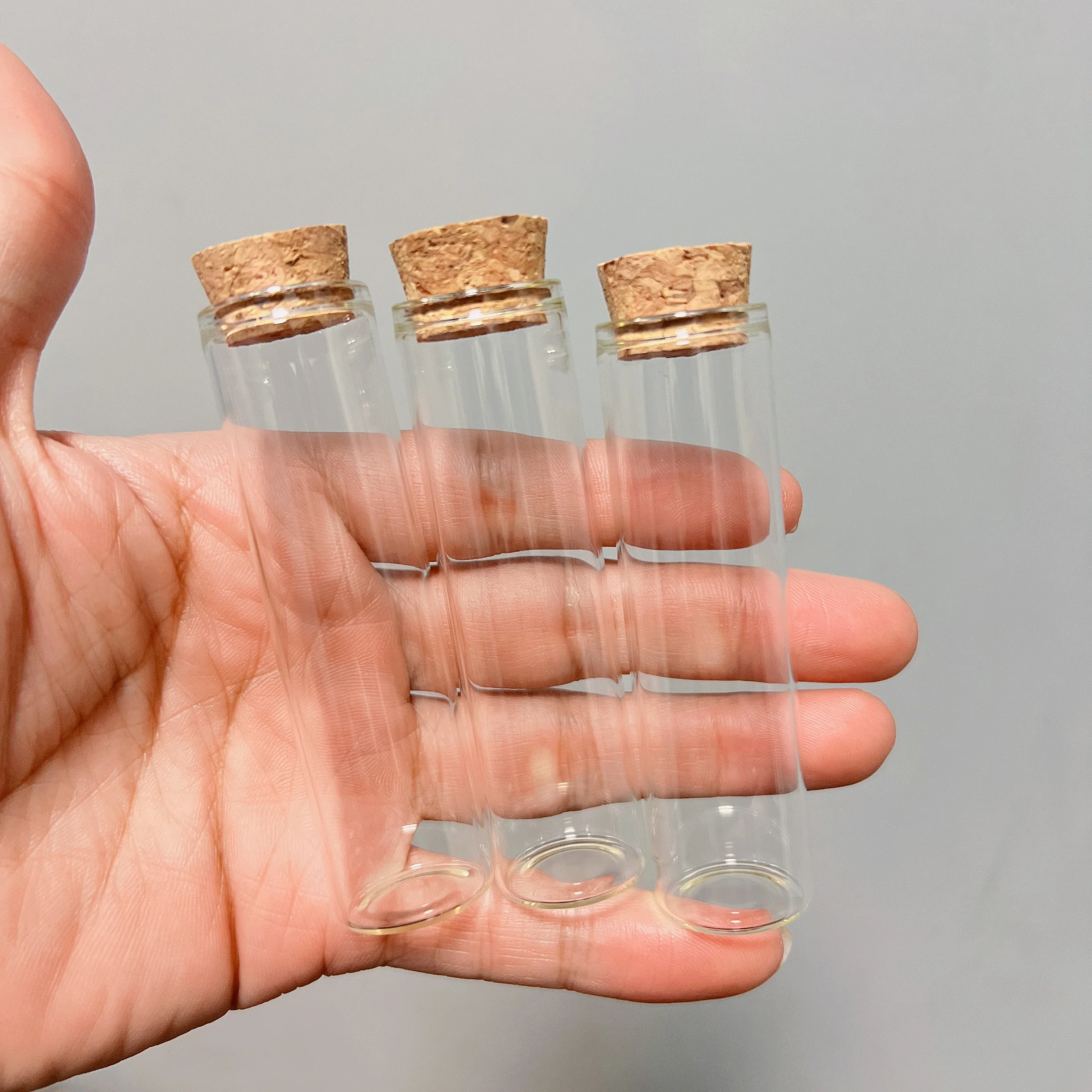 50 PCS Glass Bottling Bottle 20ml Test Tube Cork Mini Spice Bottles Container Small DIY Jars Vials Tiny glass Bottles