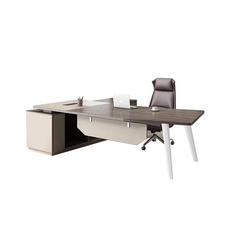 Modern simple board-type large class desk boss office table and chair combination