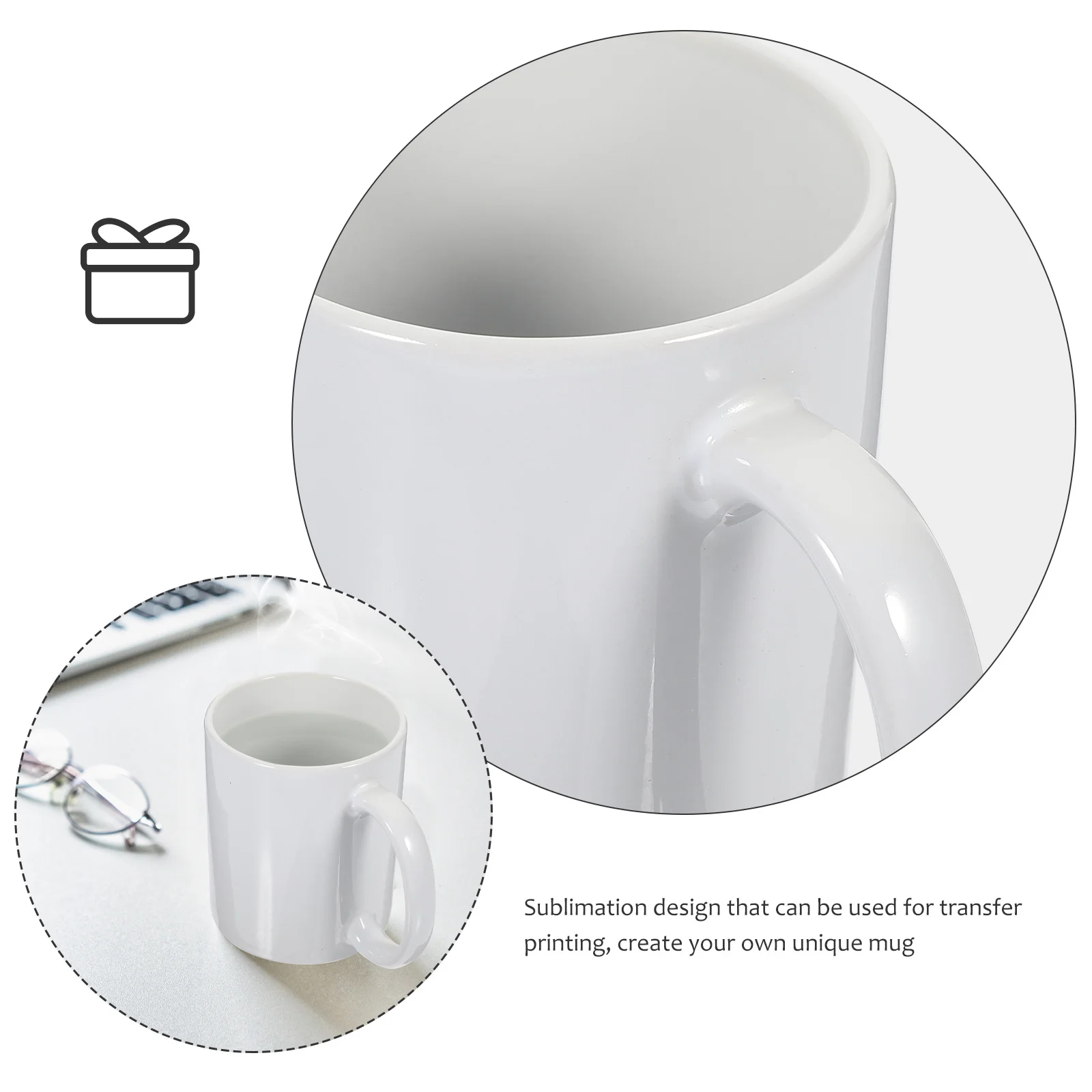 Tasse à revêtement par Sublimation vierge, tasse à café en céramique, tasse d'eau à transfert de chaleur, Durable pour bricolage, impression personnalisée, Souvenirs scolaires