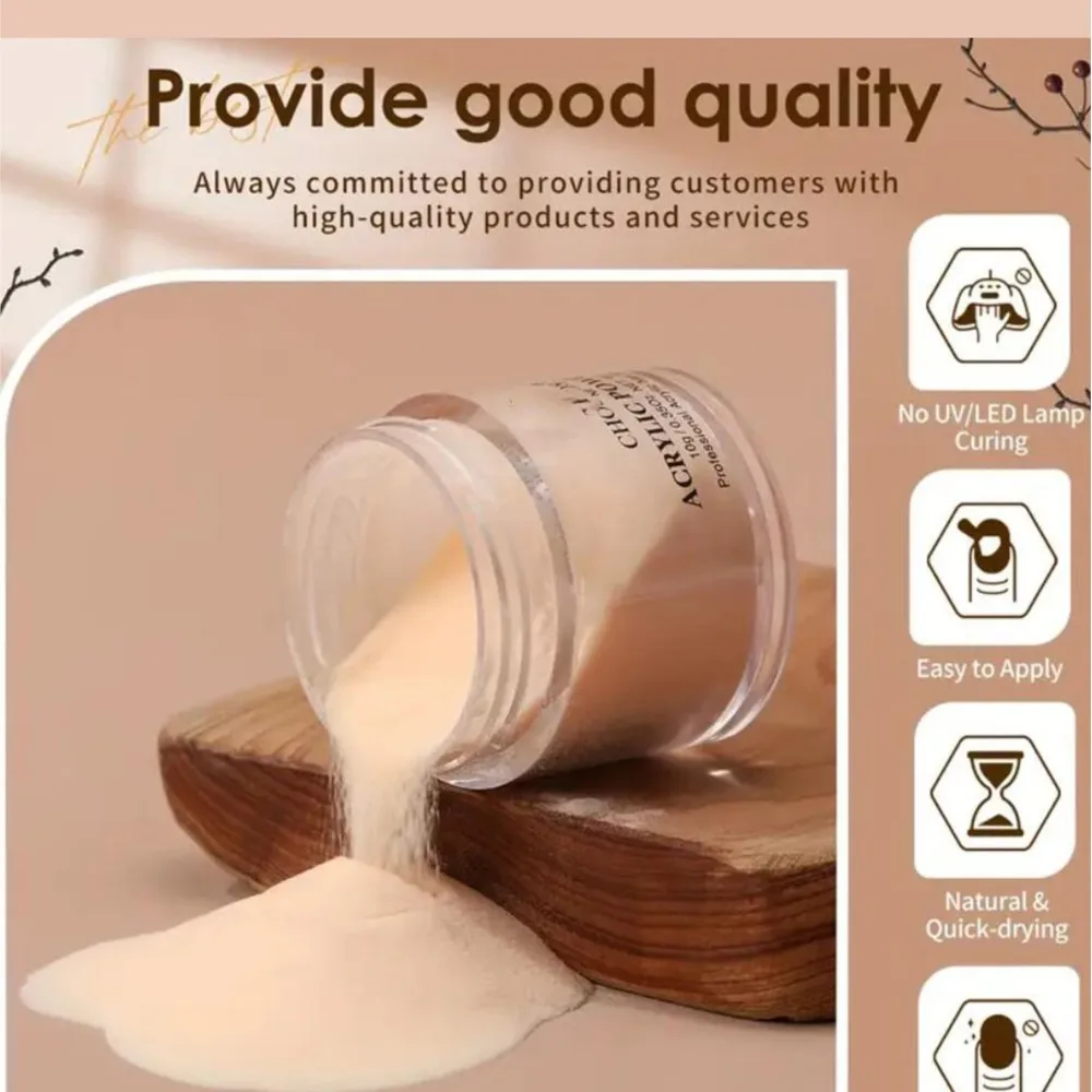 Conjunto de pó acrílico de 8/12 cores, pó de cristal para arte em unhas, tons nus e pastel, perfeito para faça você mesmo, salão de beleza, mergulho/escultura/extensão