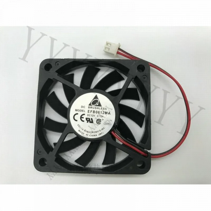 

1 PCS DELTA Fan EFB0612MA DC12V 0.12A 6010 6CM 2 Pin cooling fan