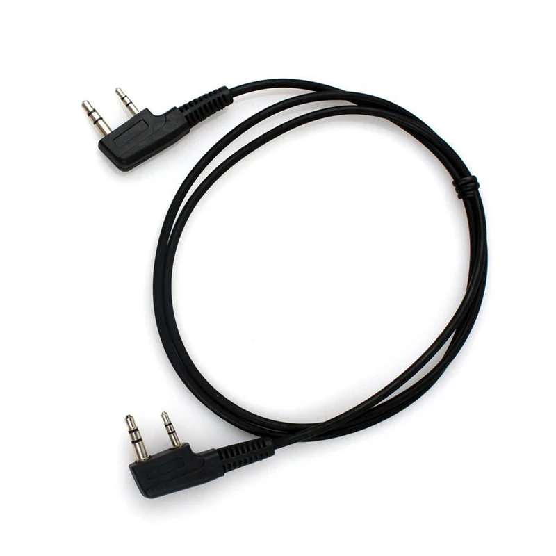 Baofeng-Cable de clon de Radio bidireccional, 10 piezas, 2 pines, cabezal K, Cable de copia de fecha de clonación para Walkie Talkie Wouxun Kenwood Linton Puxing HYT