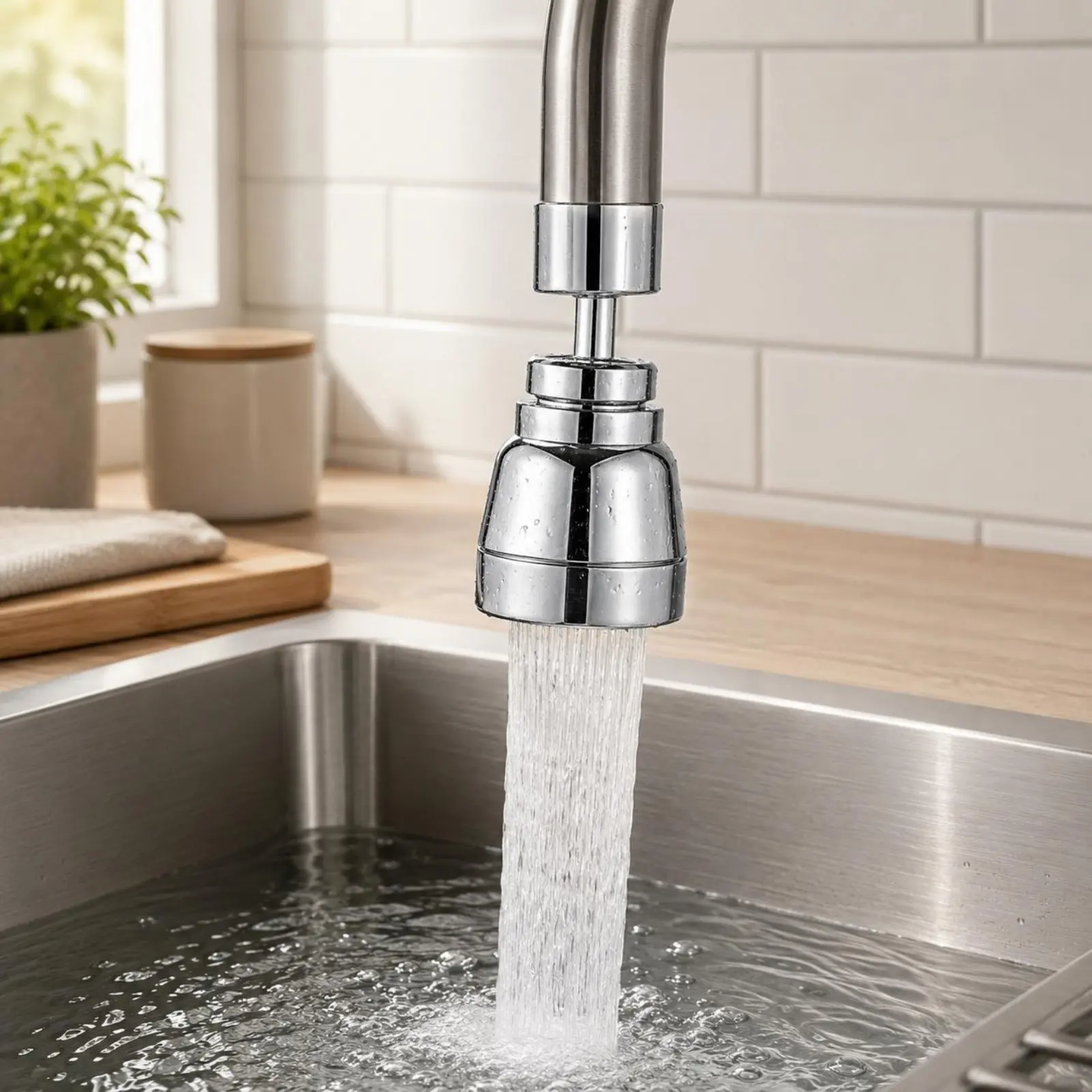 Swivel Faucet Extender Pressurized Water Flow Faucet Extender Household Hardware 3 Spray Modes Easy Installation