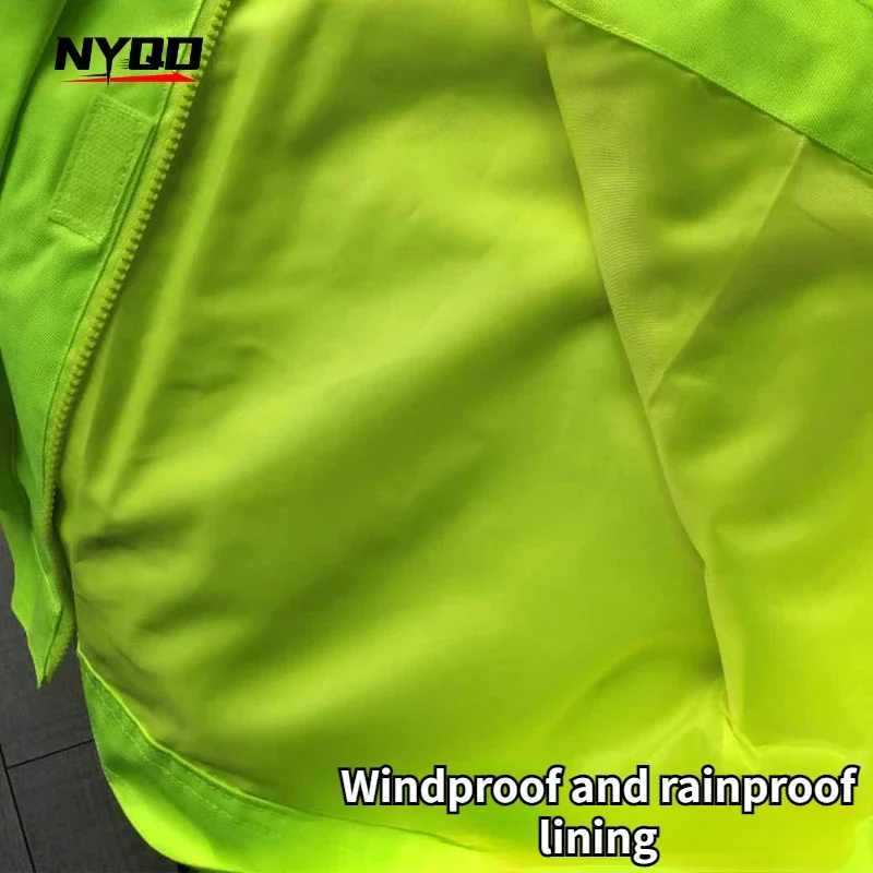 Reflective Raincoat Traffic Suit Fluorescent Green Split Suit Motorcycle Riding Rain Pants Male Motorcycle Rider