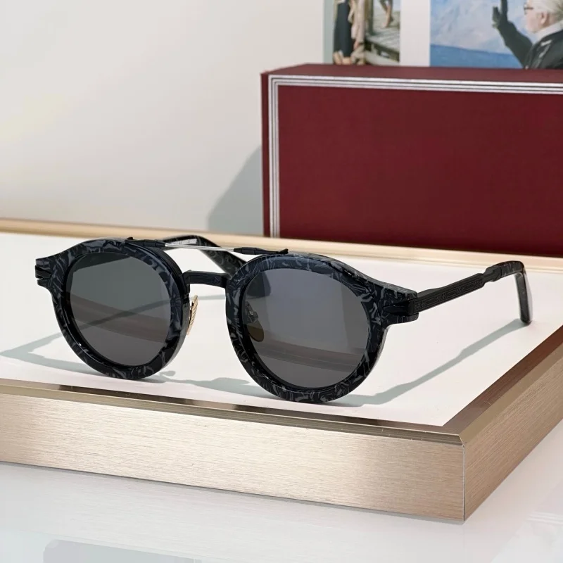 

DELAGE JACQUE круглые солнцезащитные очки из плотного ацетата, женские роскошные солнцезащитные очки, винтажные ретро уличные модные очки, оттенки для солнца