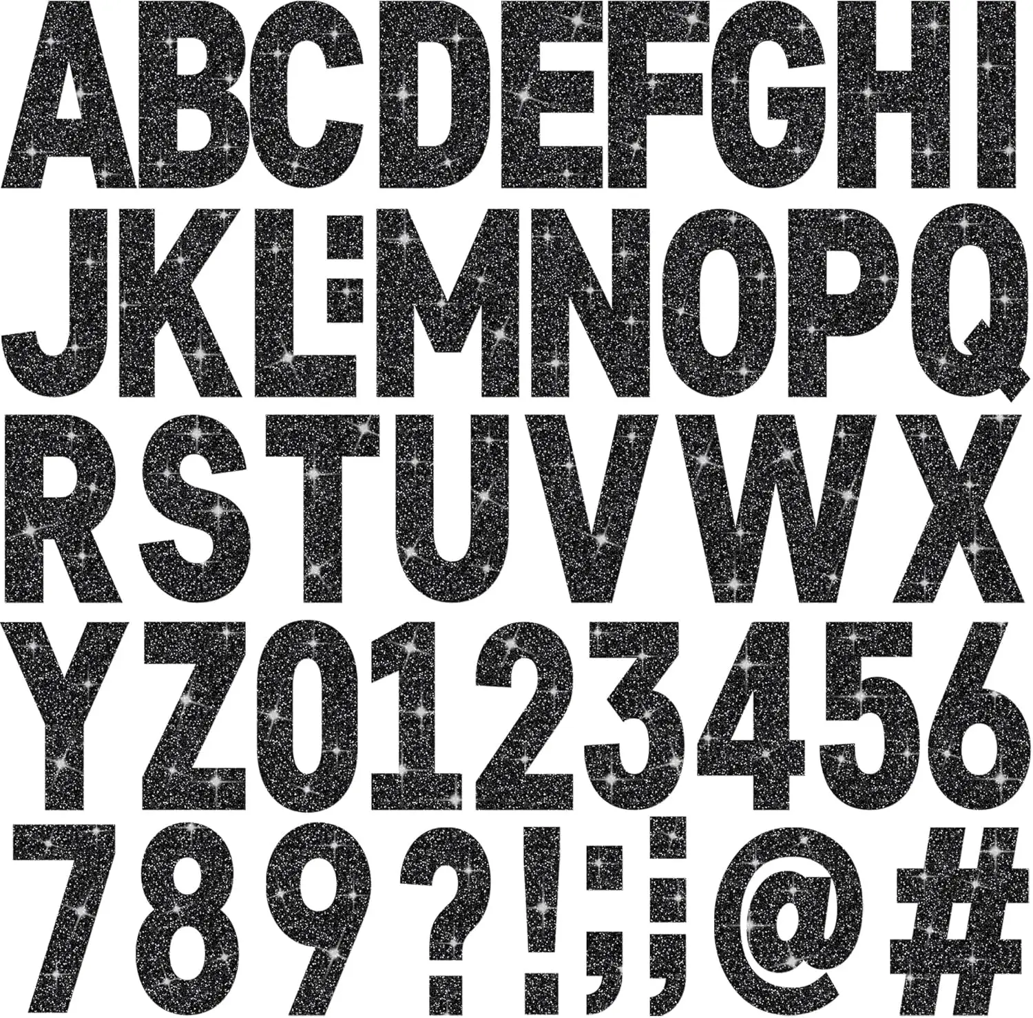 

24 Sheets 6 Inch Letter Stickers Glitter Alphabet Number Stickers Self Adhesive Stick on for Poster Board DIY Crafts Decor