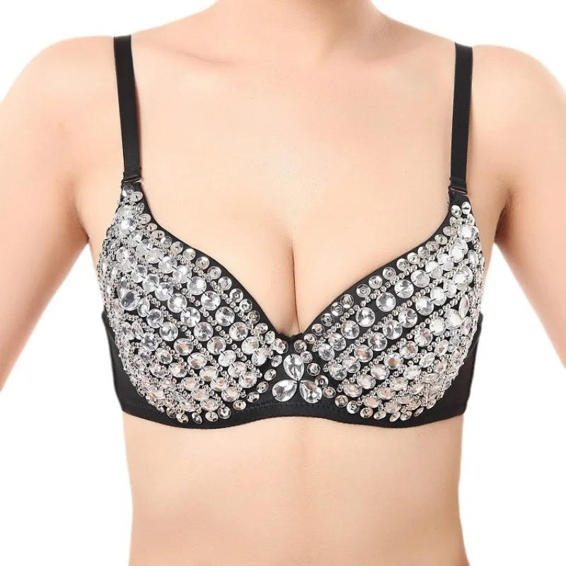 op maat gemaakte sexy pole falda buikdans beha nagel kraal diamant nachtclub beha buikdansvoorstelling kostuum buikdans beha