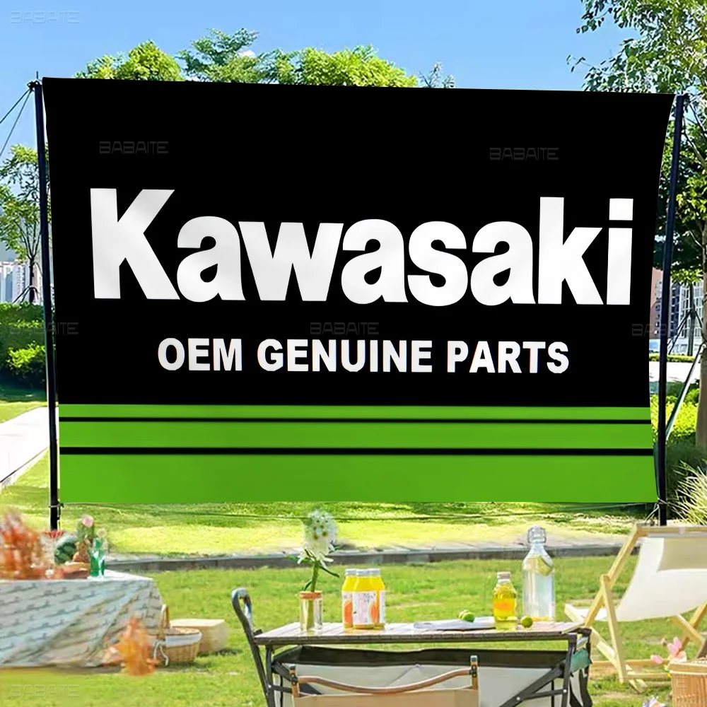 K-Kawasaki DIY Flag For Family Group Photo Living Room Home Dorm Decor Wall Art Decor Banner