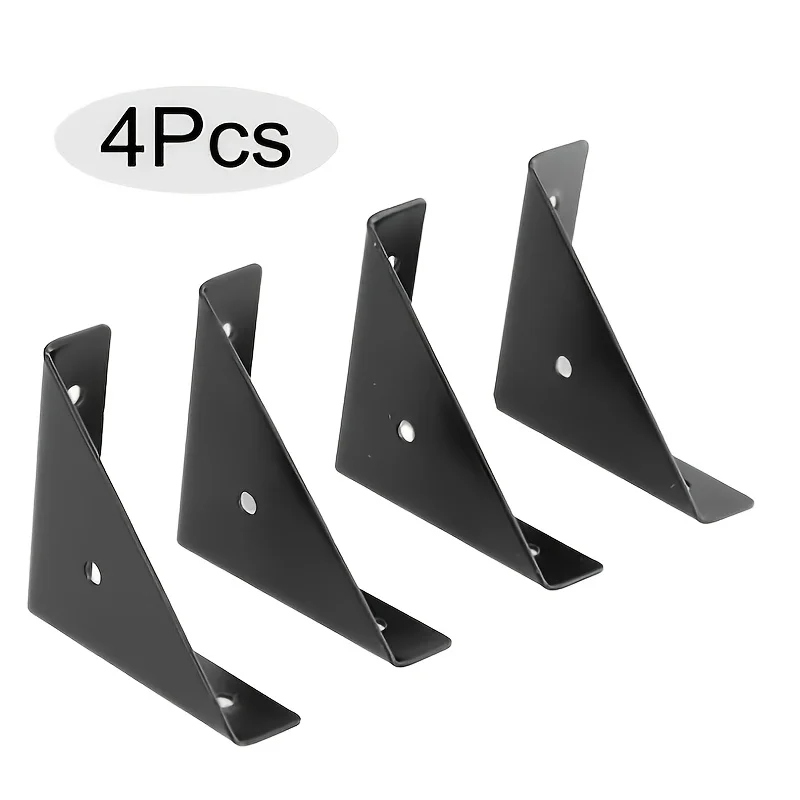 4pcs right-angled triangle corner code fixed bracket repair, used for cabinet and bed corner support and reinforcement