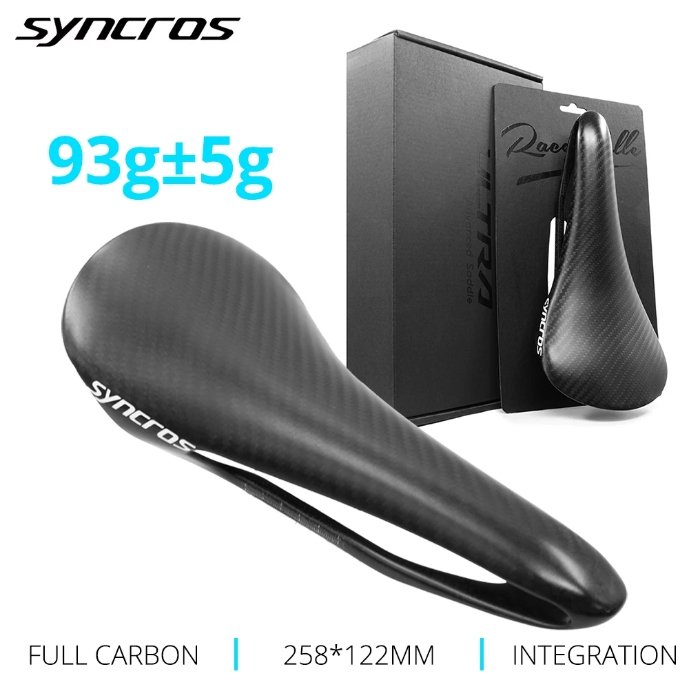 

SYNCROS T1000 полностью карбоновое велосипедное седло 93 г 255*122 мм овальное 7x9 мм велосипедное MTB сиденье для дорожного горного гравийного велосипеда, детали подушки