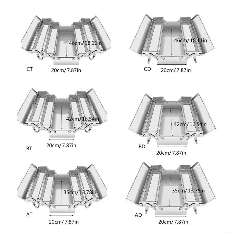 

Portable Double/Three Layers Stainless Steel Organizers Case For Convenient Tool Organization In Various Setting 831F