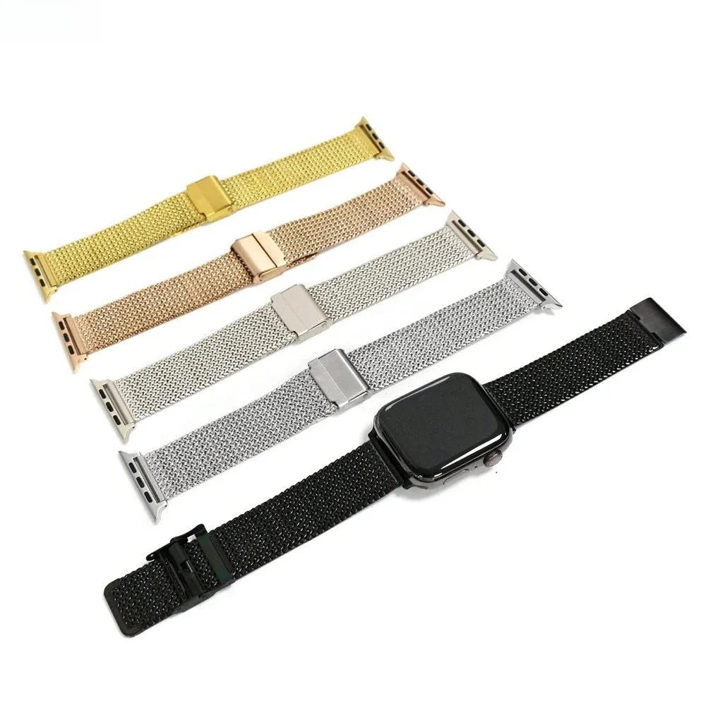 Stainless Steel Strap for Apple Watch Ultra 2 Series 10 8 7 6 SE 5 Milanese buckle strap for iWatch mesh chain