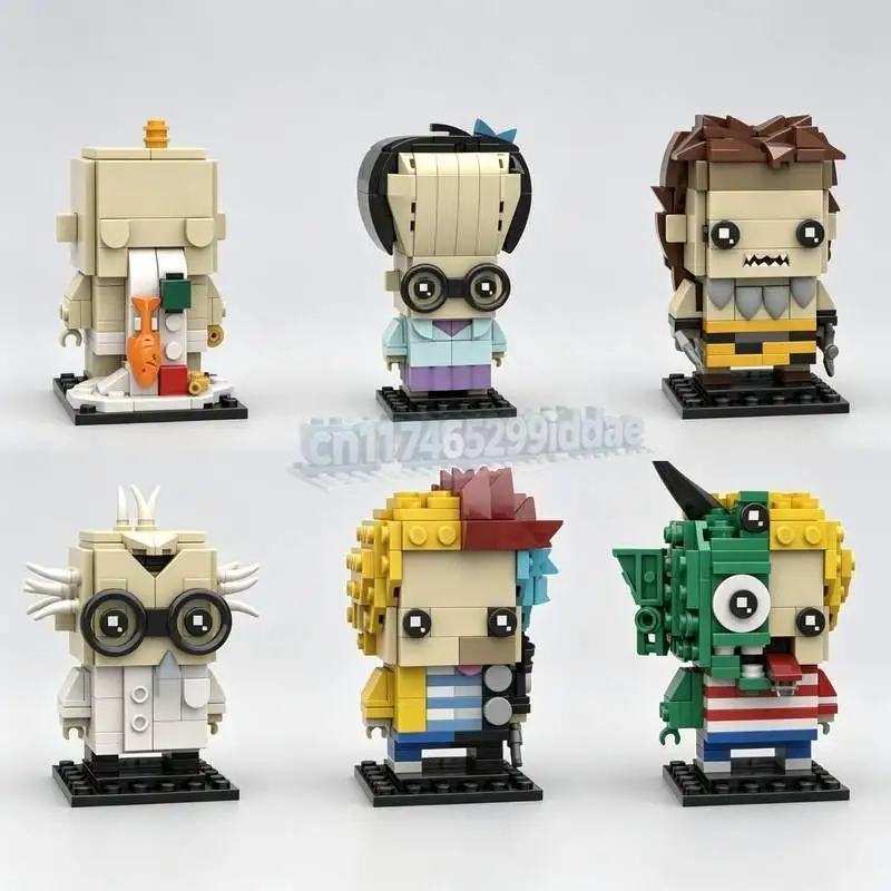 1146PCS Garbage Pail Pack MOC Building Blocks Cute Character Figures Model Creative DIY Assembly Educational Toy Collection Gift