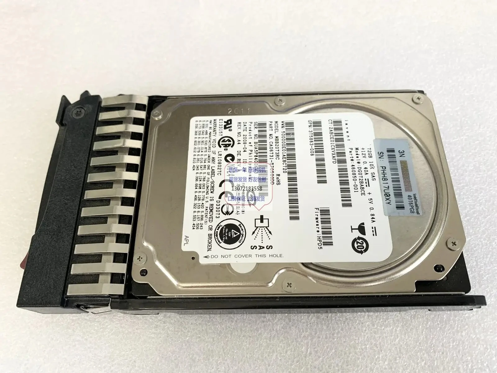 

Для жесткого диска HP 72G 10K SAS 376597-001 434916-001 389346-001