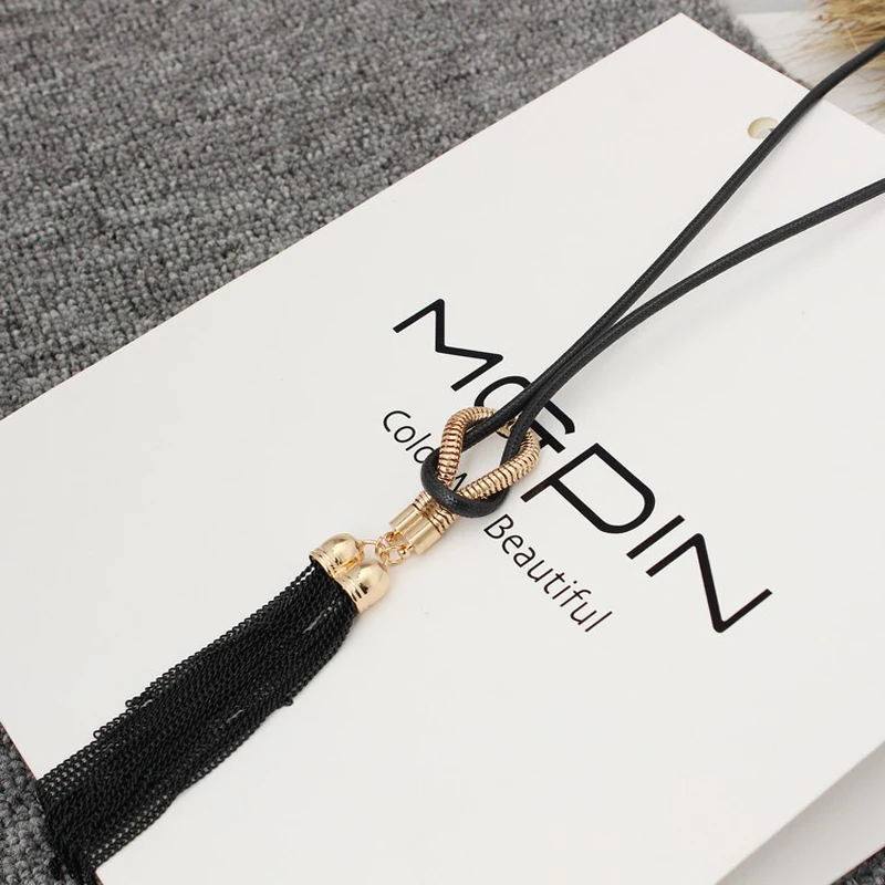 New Arrival Female Pendant Necklace Tassel Long Winter Sweater Chain Necklace Necklace Wholesale Sales