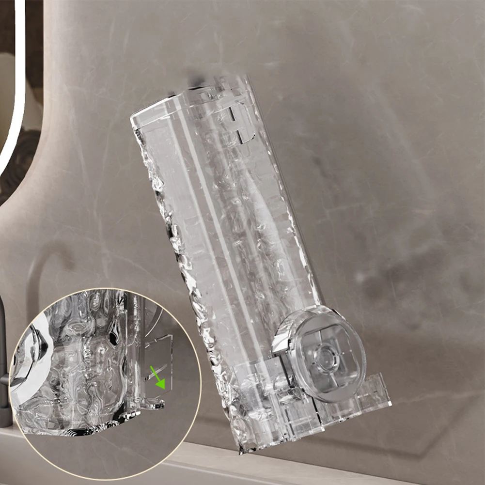 

Контейнер для жидкости 450 мл, система дозирования пресс-контейнера, простая установка на гладких поверхности, удобный дизайн, органайзер для ванной комнаты