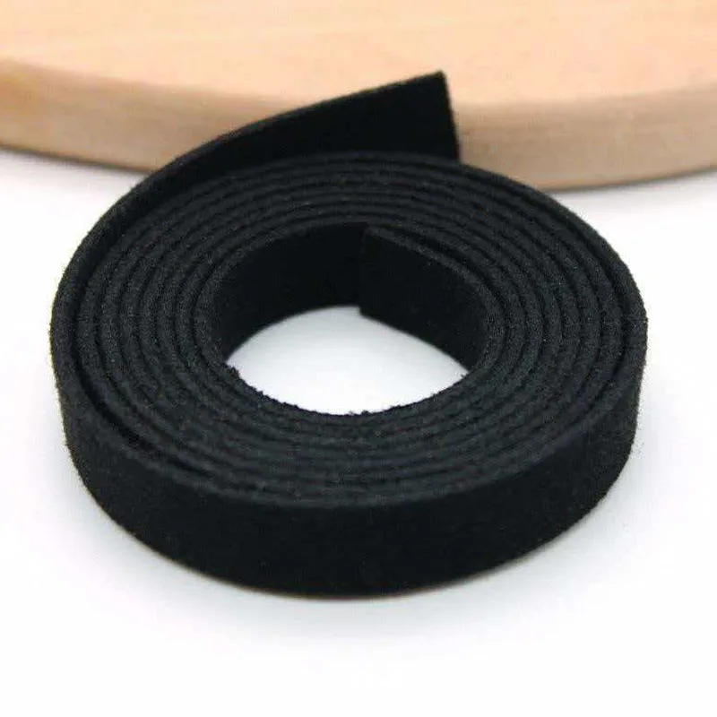 5mmX1m Faux Suede Cord for Jewelry Making  Flat Vegan Leather Strings Laces Strips for Bracelets, Necklaces,