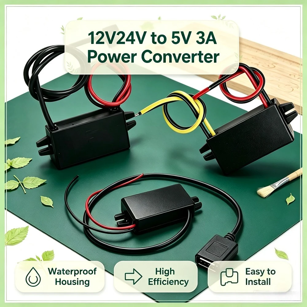 12V24V to 5V 3A 15W Power Supply Module DC Step Down Buck Converter Mini USB Type-C Adapter Micro USB Male Female Car Charger