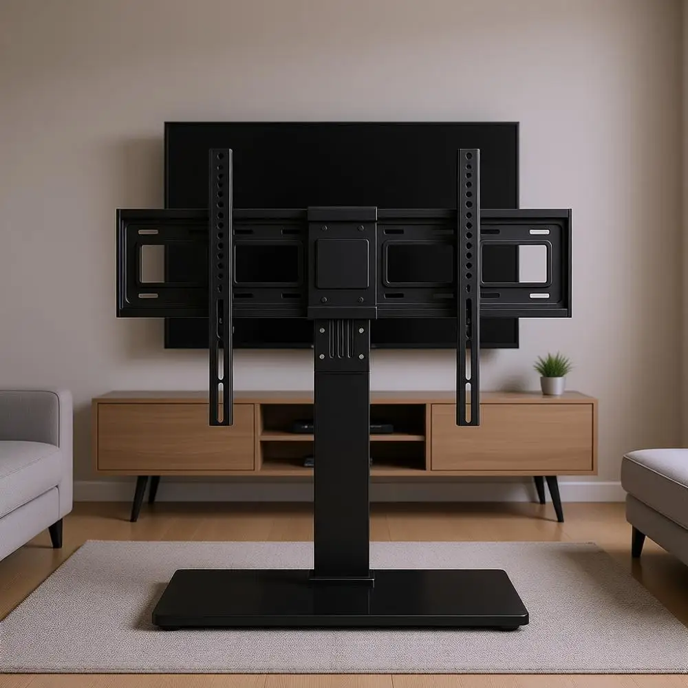 

Поворотные ножки для телевизора для ЖК-телевизоров и LED-телевизоров с диагональю 37-65 дюймов, регулируемое по высоте настольное крепление с основанием из закаленного стекла, VESA 600x400 мм, Hol