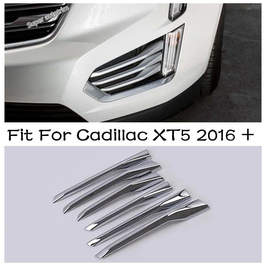 

Front Bumper Fog Lights Lamps Eyelid Eyebrow Strip Cover Trim For Cadillac XT5 2016 - 2023 ABS Chrome / Carbon Fiber Accessories