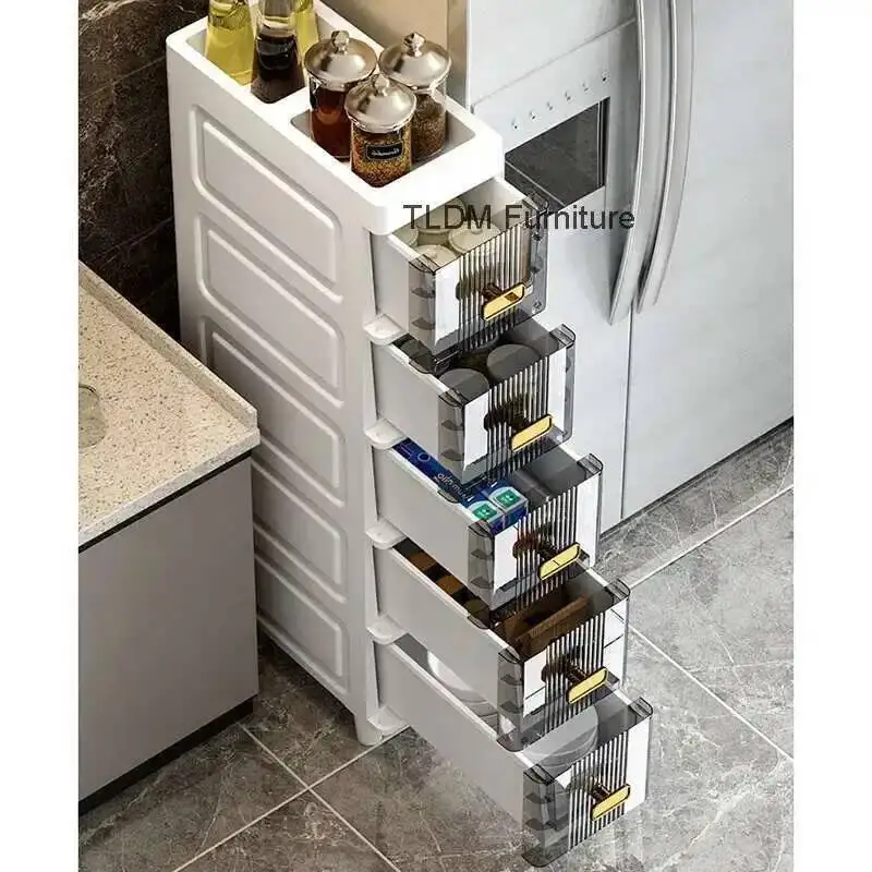 Cabinet Drawer-type Japanese Household Laundry Plastic Waterproof Storage Bathroom Luxury Cabinet Cabinets for for Room Toilet