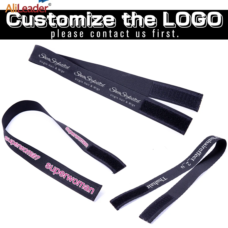 New Elastic Headband With Magictape 60cm 65cm Adjustable Wig Band For Fixed Lace Wig Width 2.5CM 3CM 3.5CM Edge Grip Band