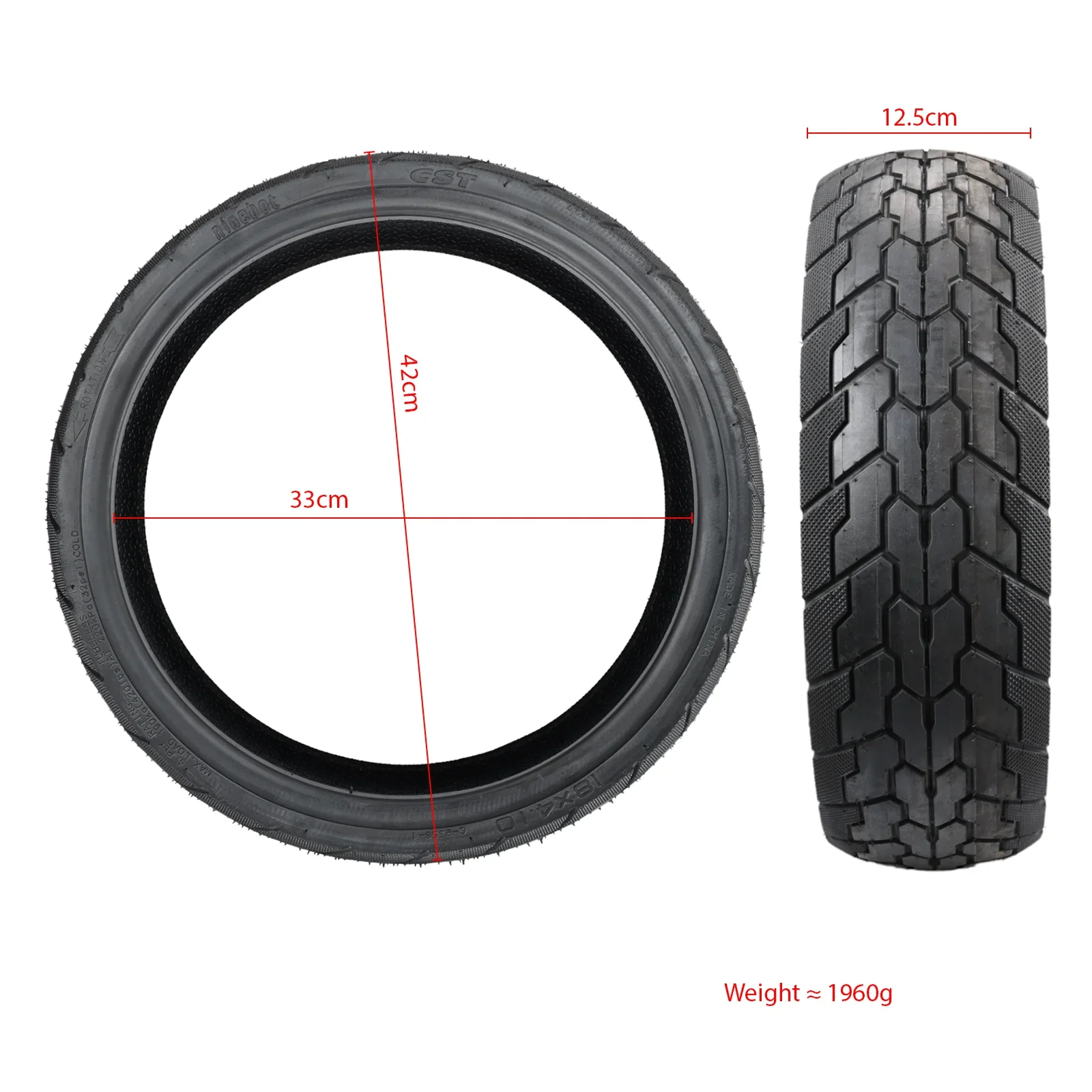 Original 18*4.10 CST Tire For Ninebot Z6 Z8 Z10 Electric Single Wheel Balance Car Self-balancing Tire Spare Parts