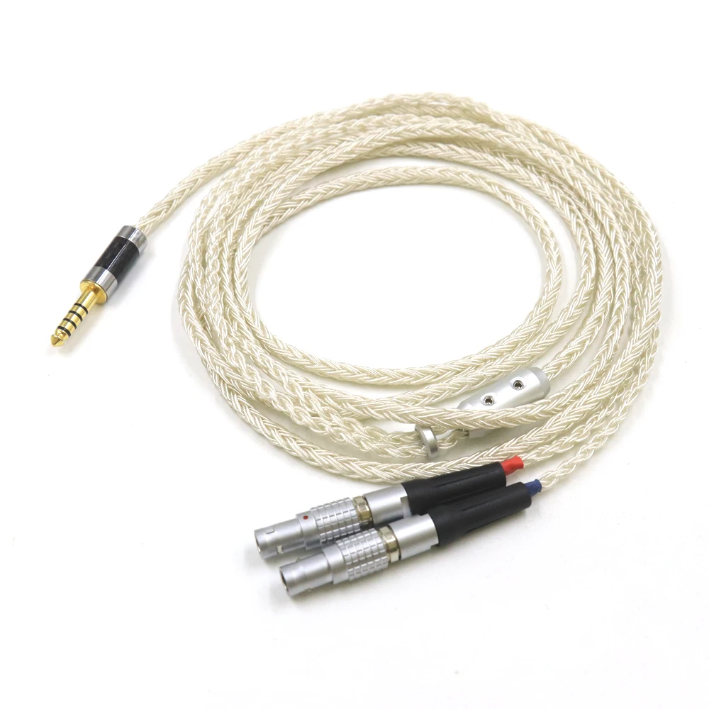 

New 16 Core Silver Plated 2.5 4.4 6.5mm/4pin XLR For Focal Utopia ELEAR Upgrade Headphone Cable