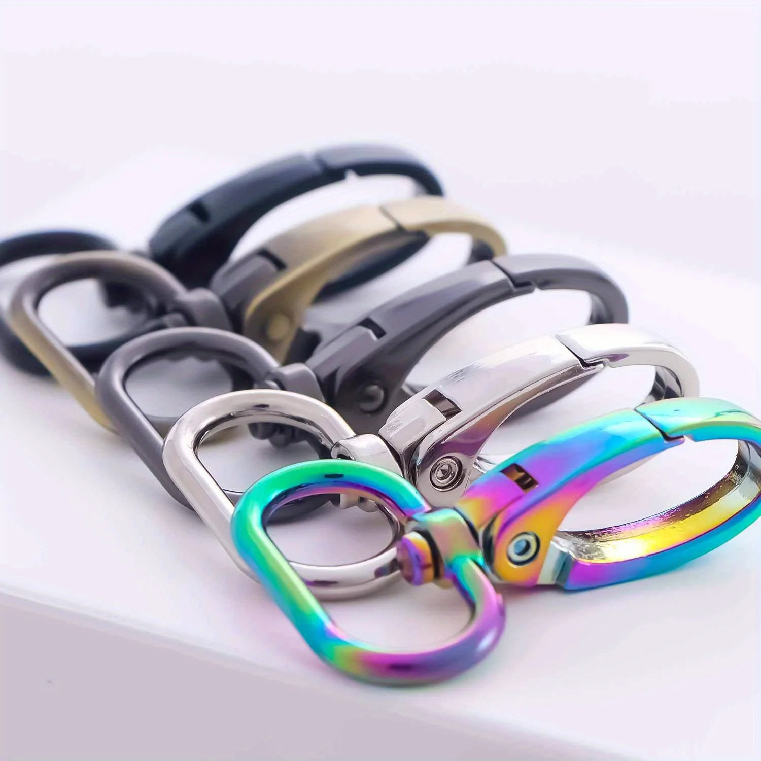 5pcs Swivel Lobster Clasp for Strap Bag Metal Buckles Webbing Belt Snap Hooks Keyring Carabiner DIY Accessories