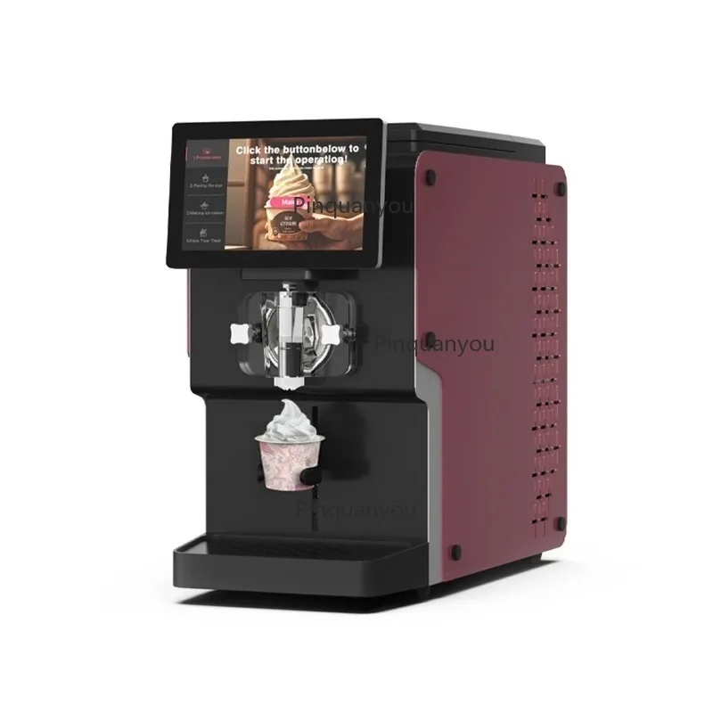 Professional Commercial Ice Cream Machine - Automatic Self-Cleaning Stainless Steel Soft Serve Maker