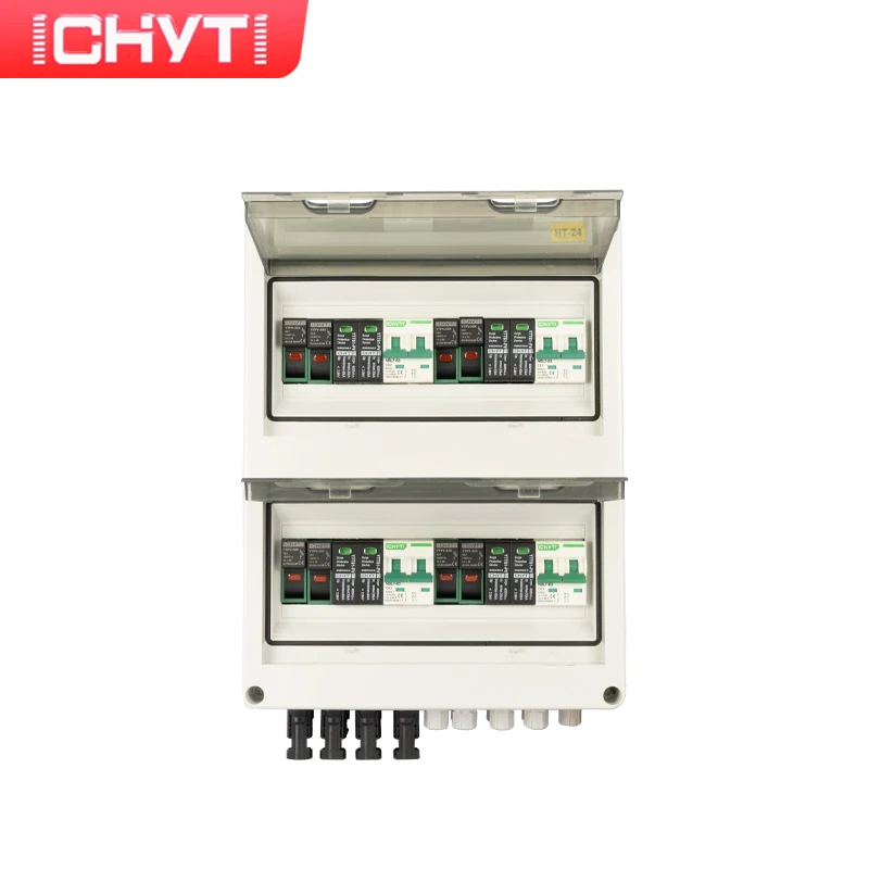 Imagem -02 - Chyt 4-em4-para Fora 600v 24way Proteção Solar contra Raios contra Surtos Ip65 Impermeável pv dc Combinador Caixa 2023 Novo Produto