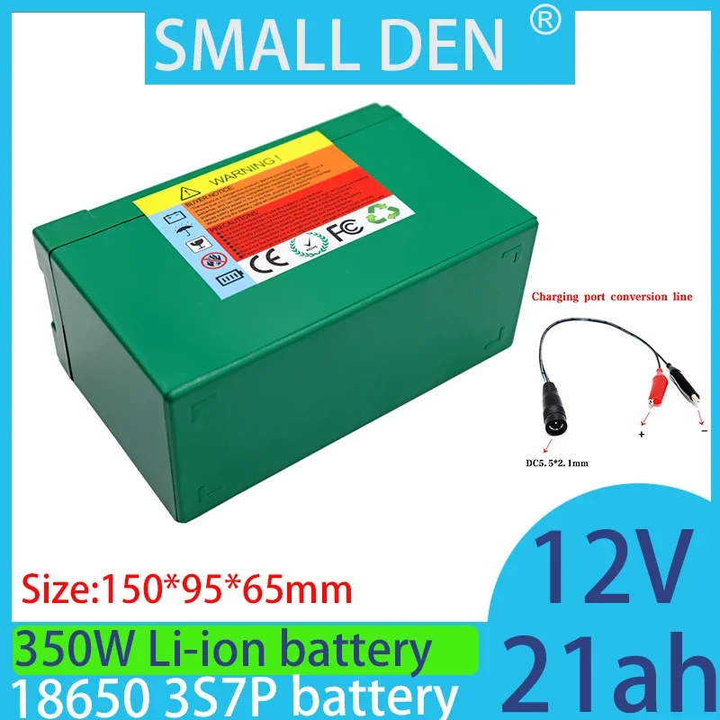 

18650 lithium battery pack 12V 21Ah 3S7P with built-in 30A BMS for solar power supply, lithium-ion light, outdoor battery pack