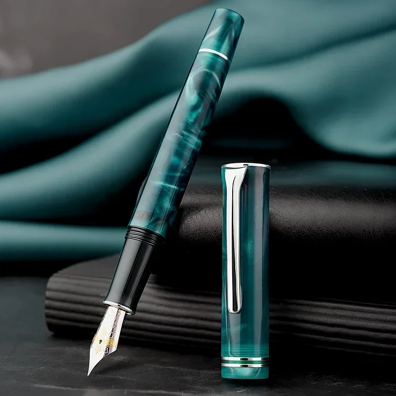 New Style Hongdian N2 Green Mist Forest Fountain Pen Men High-end Business Office Student Exquisite EF/F/M Signing Pen For Gift