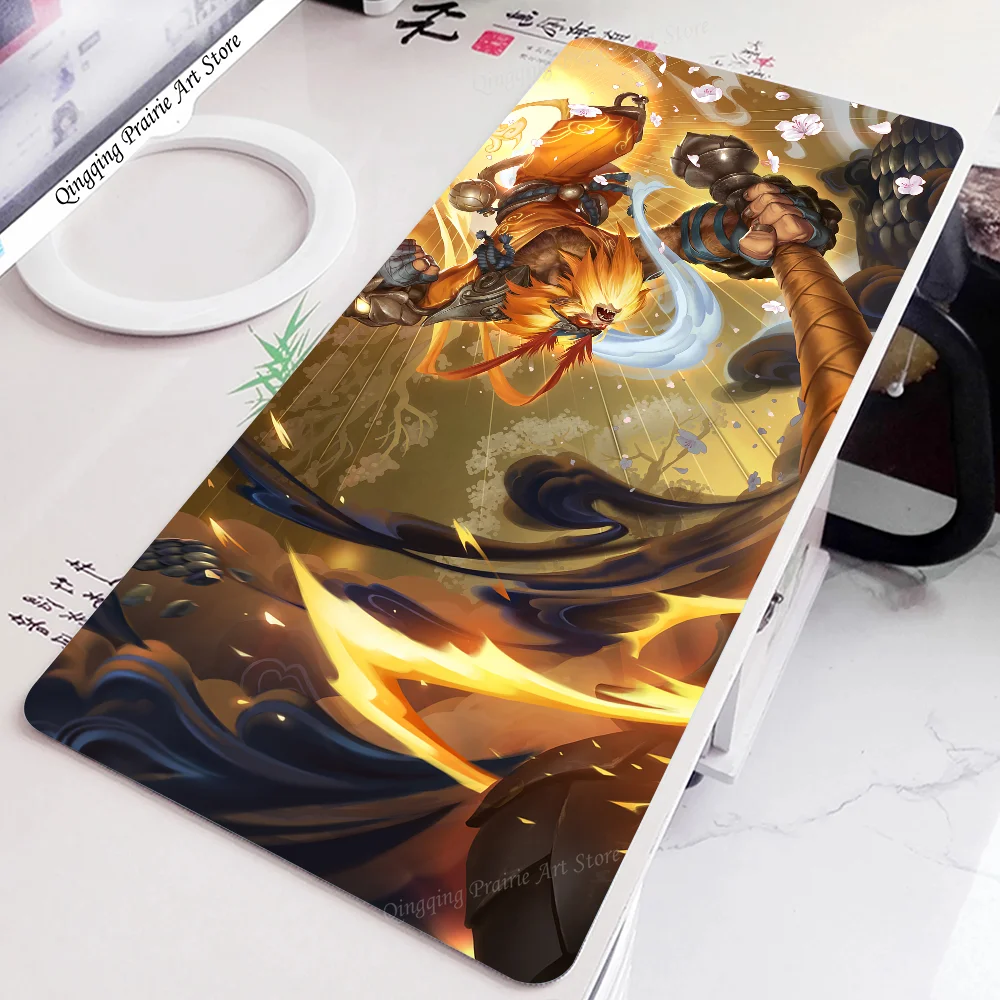 L-League Of L-Legends Wukong Mousepad XXL RGB Gaming Mouse Pads HD Gamer Accessories Large LED