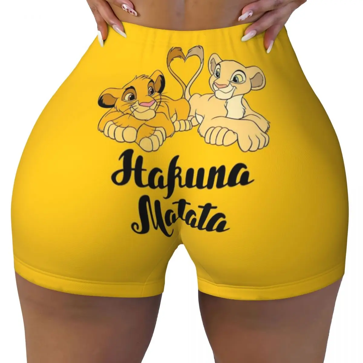 

Custom The Lion King Simba Mufasa Running Volleyball Gym Shorts for Women Athletic Workout Yoga Shorts