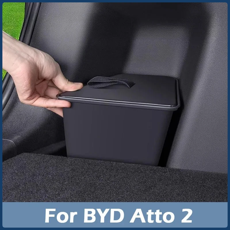 For BYD Atto 2 2024 2025 Car Trunk Side Storage Box ABS Plastic Groove Organizer Tray Interior Stowing Tidying Auto Accessories