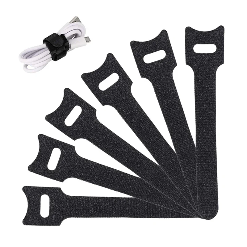 100-10PCS Nylon Kabelbinder 15CM Organizer Draht Wickler Haken Schleife Strap auf Ladekabel Kopfhörer Maus kabel Büro Management – Detail 1