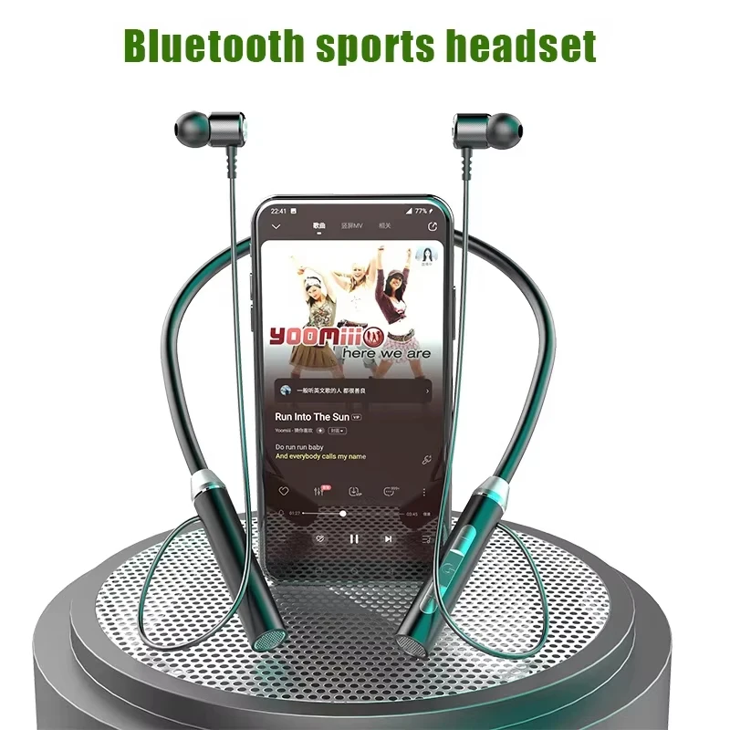 

TWS 9D Wireless Bluetooth Headset Hearing Aid Magnetic Extra Long Standby Neck Strap Hanging Waterproof Sports Headset With Mic