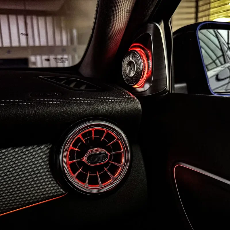 high quality X156 12-Colors LED Ambient Light Kit for Mercedes Benz GLA-class 2013-2019 W156 Luminous Air Vent 4D Rotating