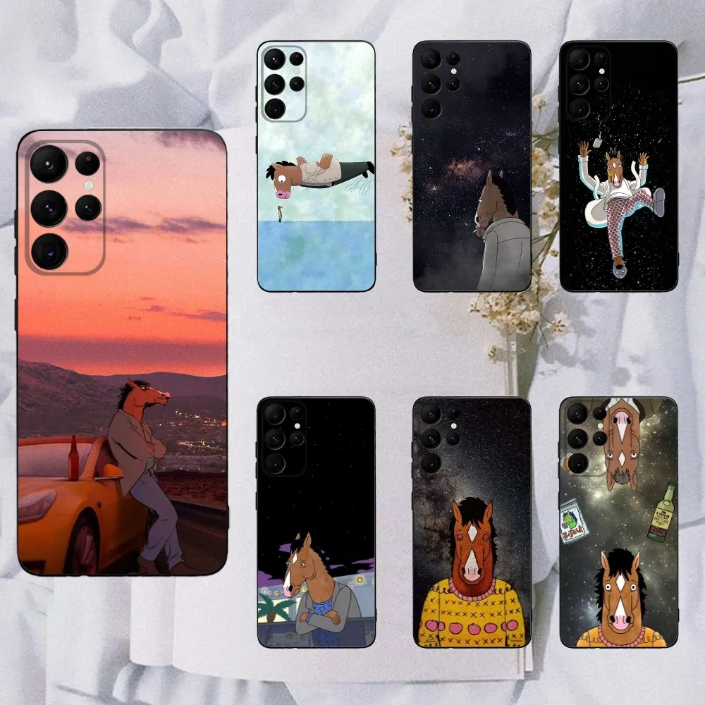 Funny B-Bojack H-Horseman Phone Case For Samsung Galaxy A20,A21s,A22,A31,A32,A52,A53,A72,73,A80,A91 Soft Black Cover