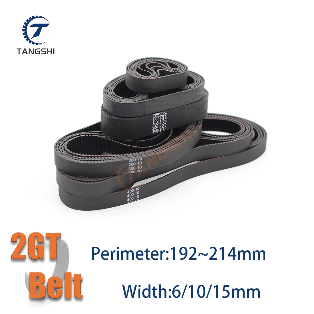 

2MGT 2GT Closed Loop Timing Synchronous Belt Perimeter 192 194 196 198 200 202 204 206 208 210 212 214mm GT2 Belt Width6/10/15mm