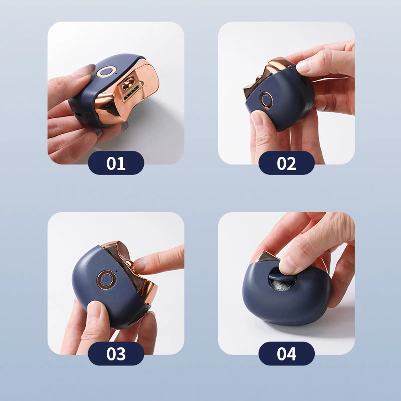 Electric Nail Clippers 2 IN 1 Automatic Nail Clipper Cutter With LED Light Nail Grinder Trimmer Rechargeable Nails Cutter Tools