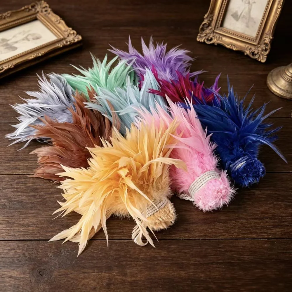 Wholesale Natural Rooster Saddle Feathers Strung 12-15cm DIY Craft Supplies Sewing Fringe Plume Strips for Home Decor Millinery