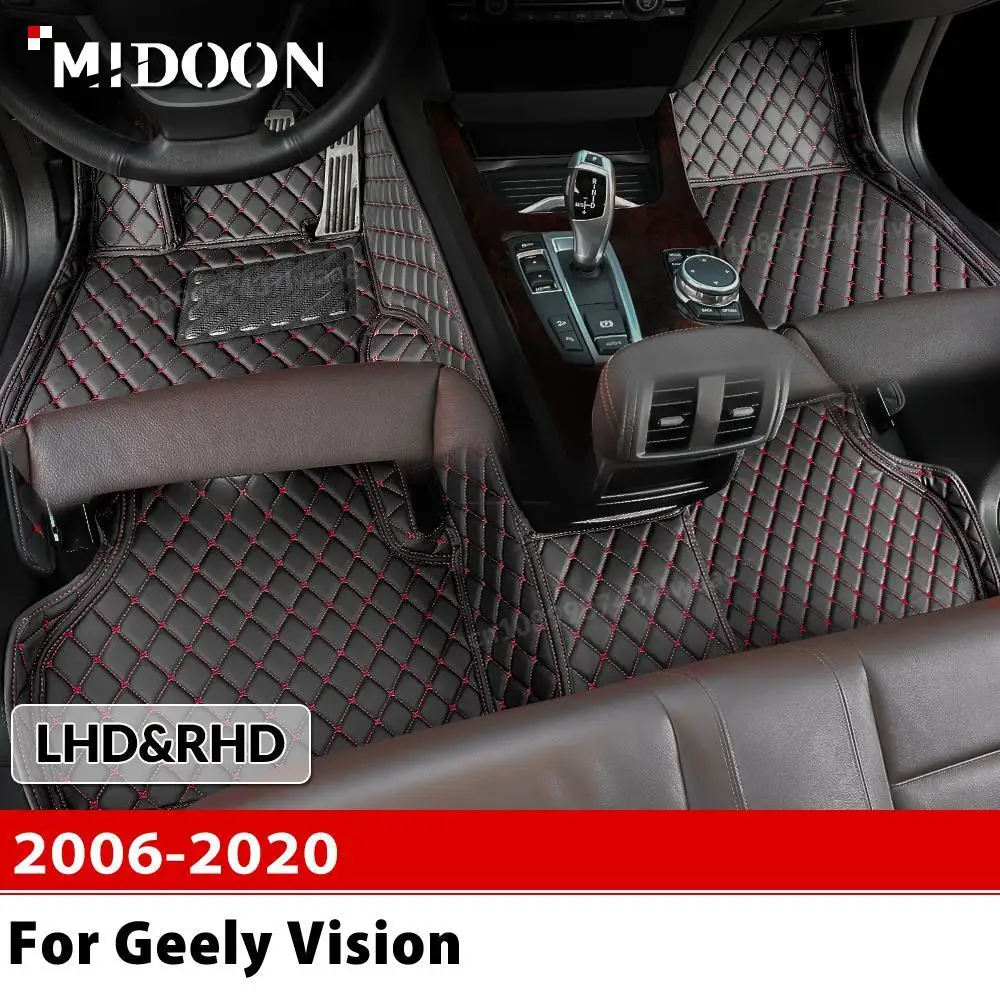 

For Geely Vision 2006-2020 2019 2018 2017 2016 2015 2014 Car Floor Mats Custom Auto Foot Pads Carpet Cover Interior Accessories