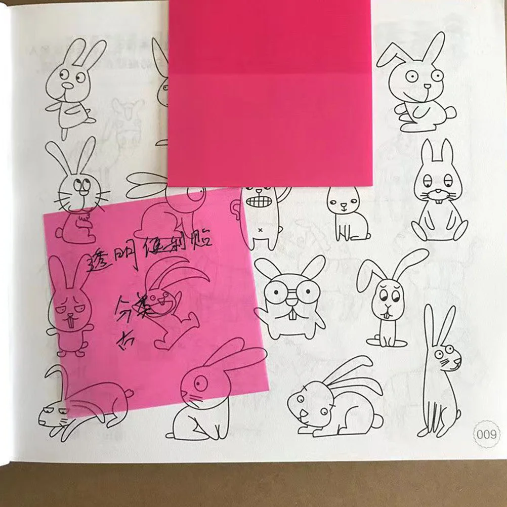 6 قطع من وسادات المذكرات الملونة، ملصقات شفافة متعددة الأغراض للطلاب واللوازم المدرسية المكتبية