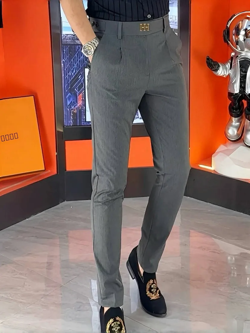 

Men's Faionable Slim Fit Trousers Autumn 2025 Ele Casual Lightweight Luxury Cone ape Slimming Pants Urban Sle